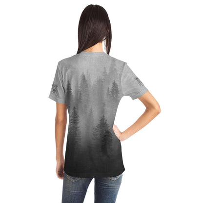 Wolf in Spruce Forest Unisex Viking T-Shirt