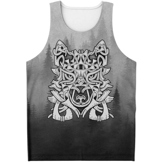 Wolf in Spruce Forest Unisex Viking Tank Top