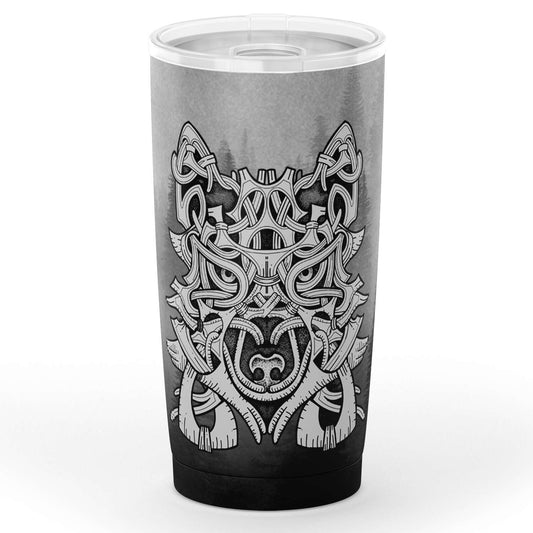 Wolf in Spruce Forest Viking 20oz Tumbler