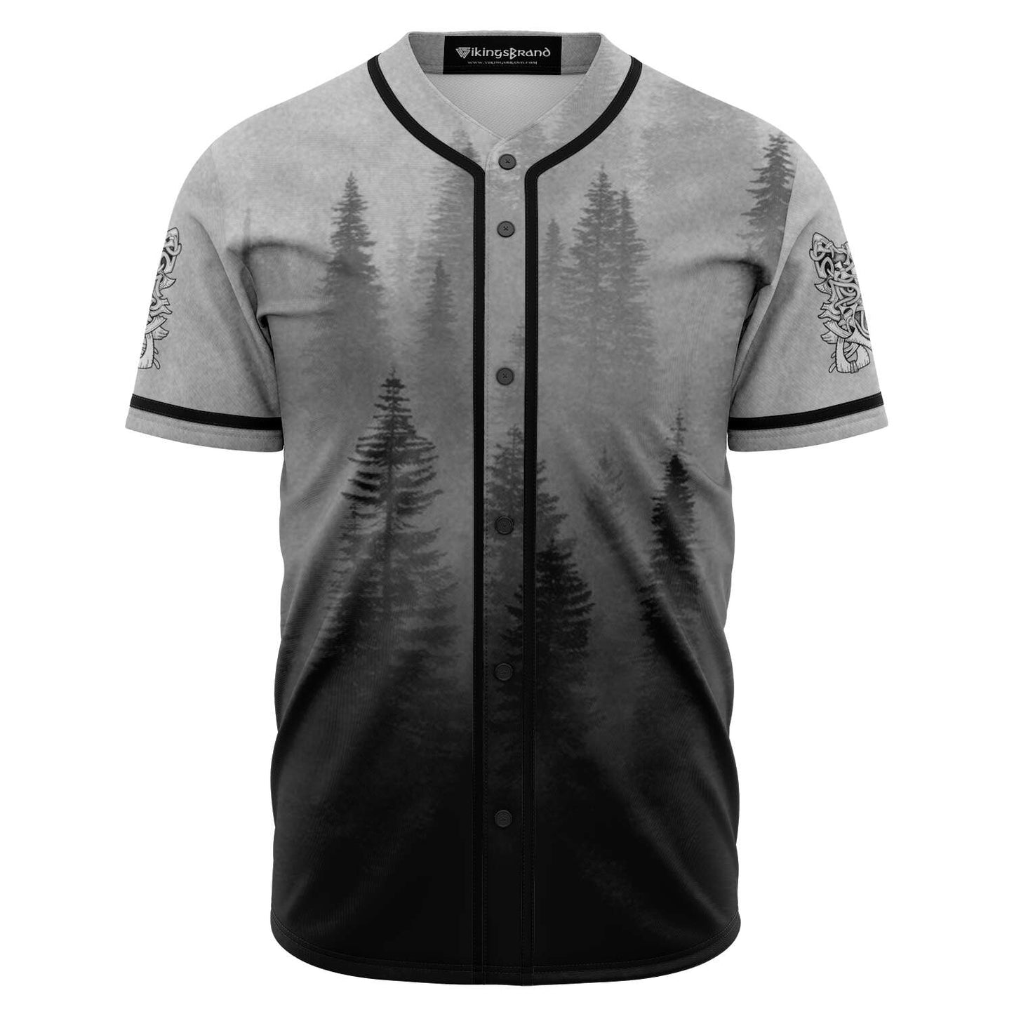 Wolf in Spruce Forest Viking Baseball Jersey