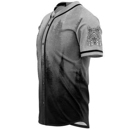 Wolf in Spruce Forest Viking Baseball Jersey