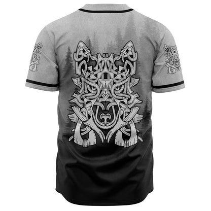 Wolf in Spruce Forest Viking Baseball Jersey