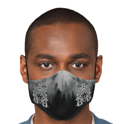 Wolf in Spruce Forest Viking Face Mask