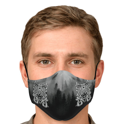 Wolf in Spruce Forest Viking Face Mask