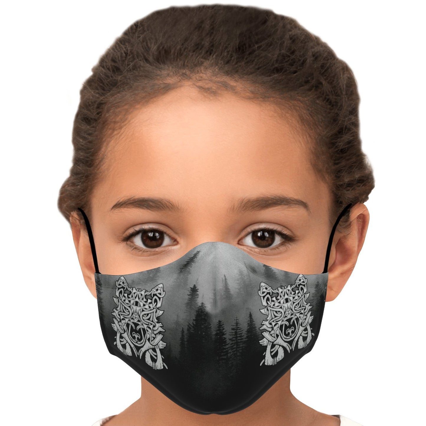 Wolf in Spruce Forest Viking Face Mask