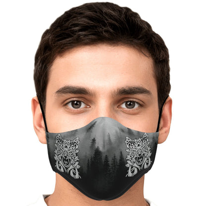 Wolf in Spruce Forest Viking Face Mask