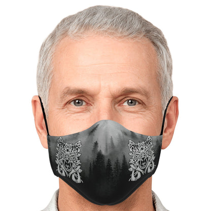 Wolf in Spruce Forest Viking Face Mask