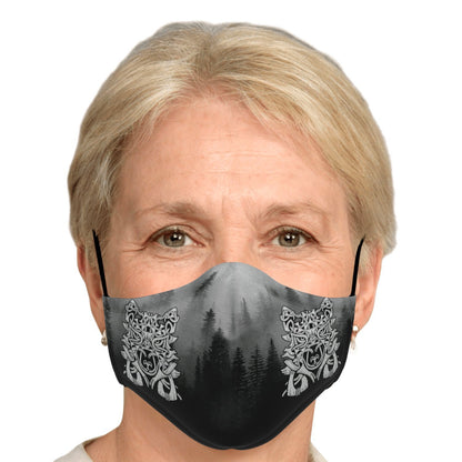 Wolf in Spruce Forest Viking Face Mask