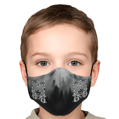 Wolf in Spruce Forest Viking Face Mask