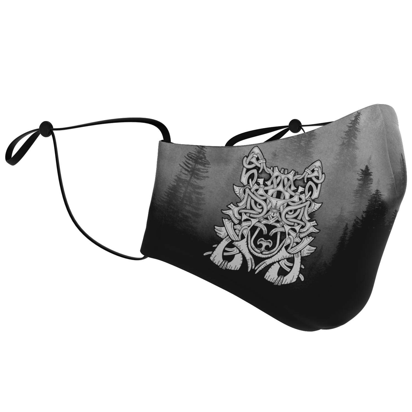 Wolf in Spruce Forest Viking Face Mask