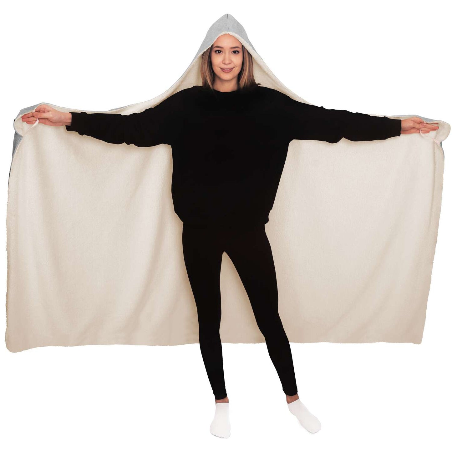 Wolf in Spruce Forest Viking Hooded Blanket