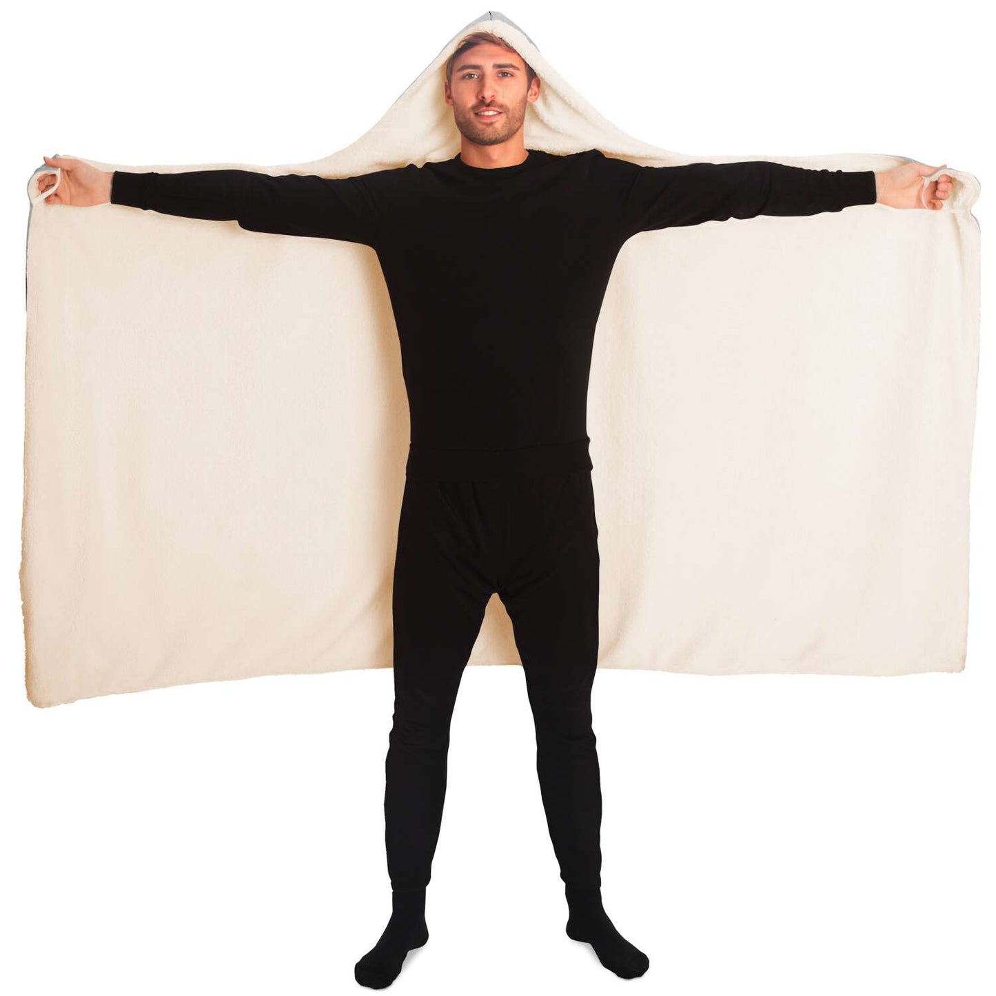 Wolf in Spruce Forest Viking Hooded Blanket