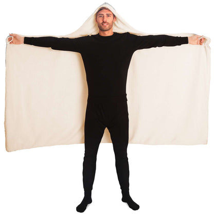 Wolf in Spruce Forest Viking Hooded Blanket