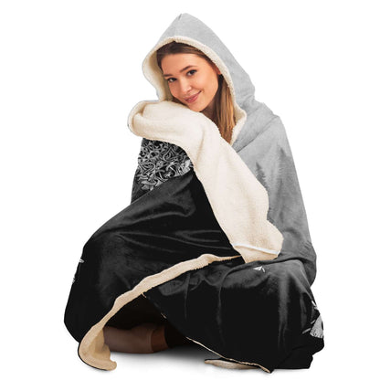 Wolf in Spruce Forest Viking Hooded Blanket