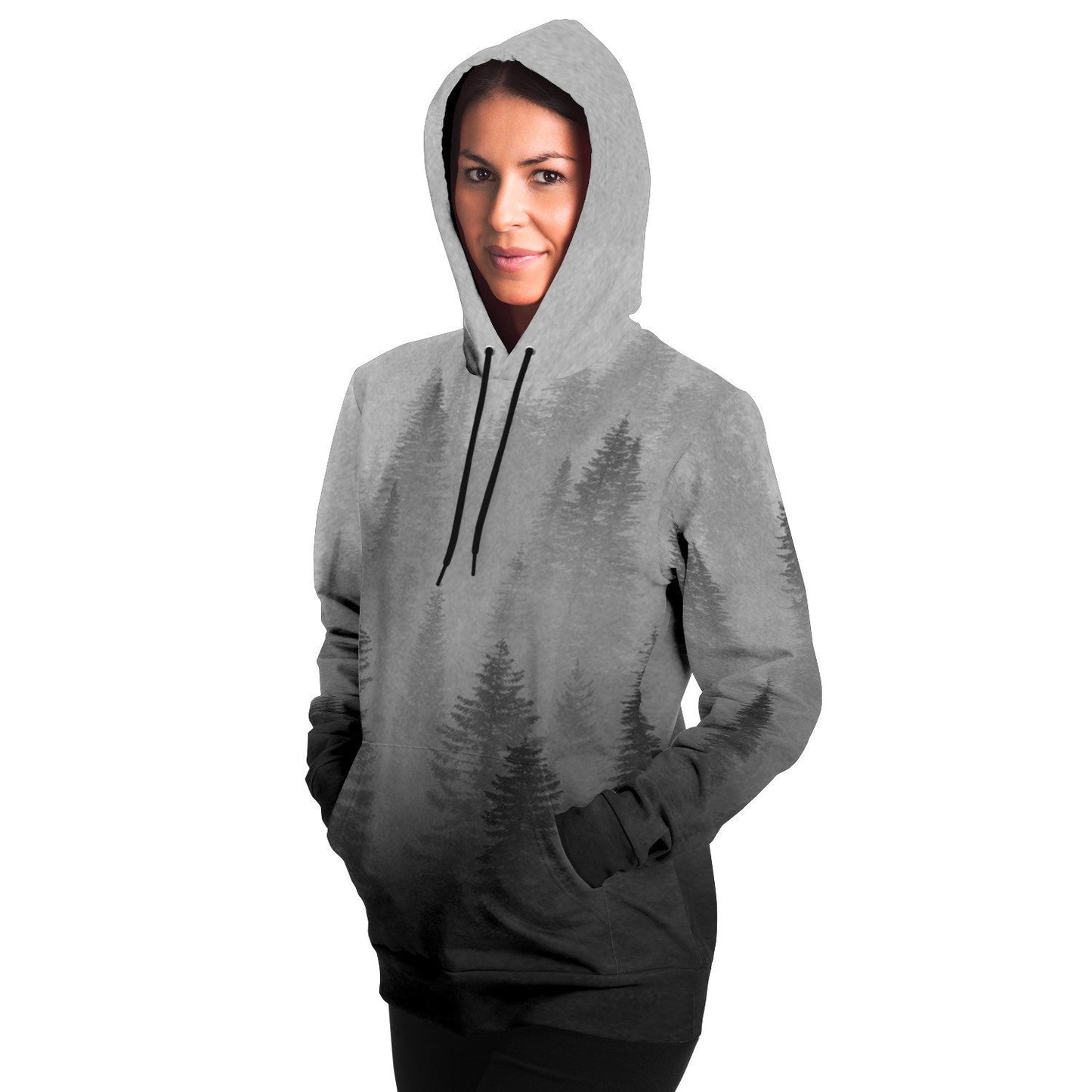 Wolf in Spruce Forest Viking Unisex Hoodie - Back
