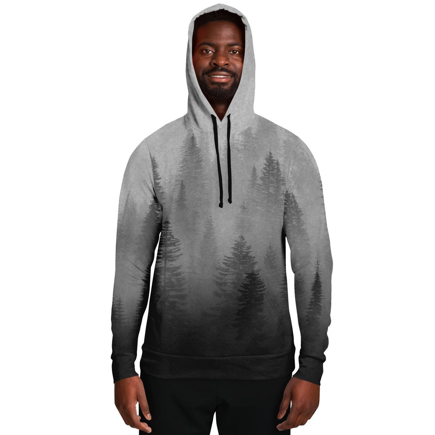 Wolf in Spruce Forest Viking Unisex Hoodie - Back