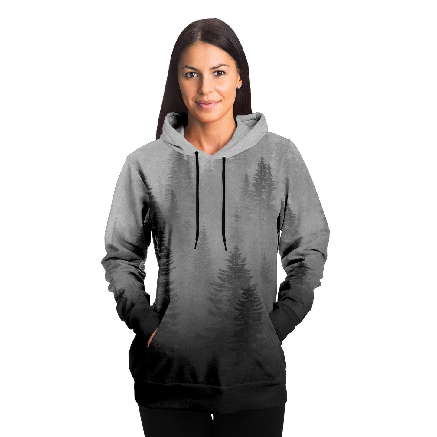 Wolf in Spruce Forest Viking Unisex Hoodie - Back
