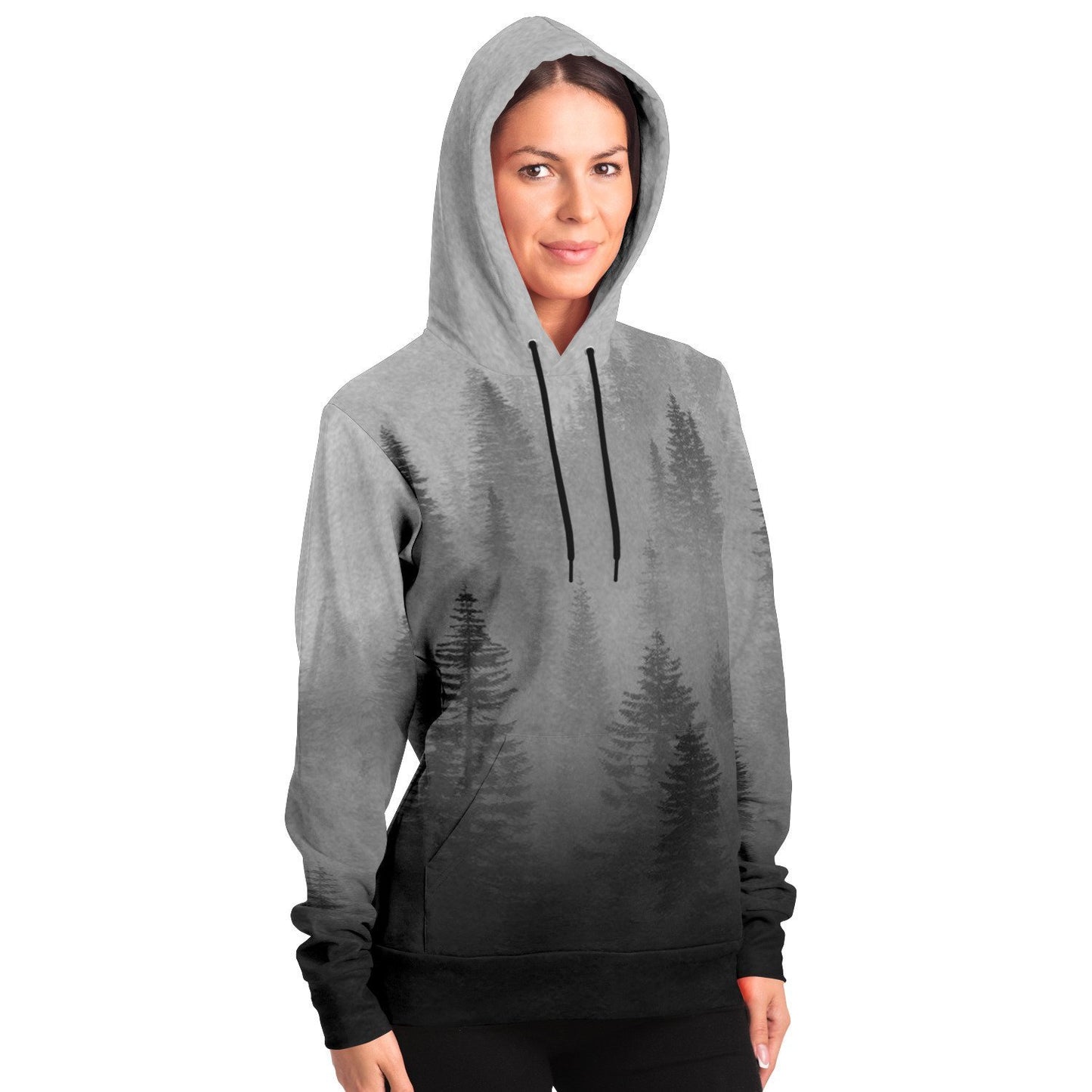 Wolf in Spruce Forest Viking Unisex Hoodie - Back