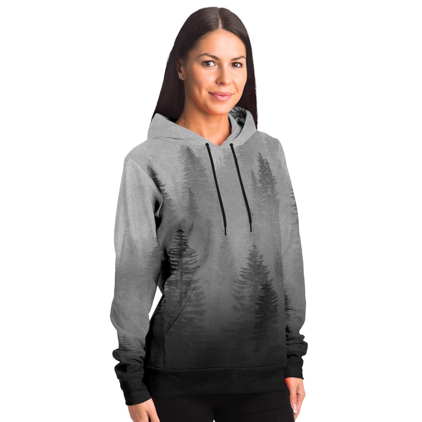 Wolf in Spruce Forest Viking Unisex Hoodie - Back