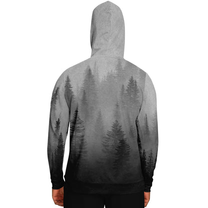 Wolf in Spruce Forest Viking Unisex Hoodie - Front