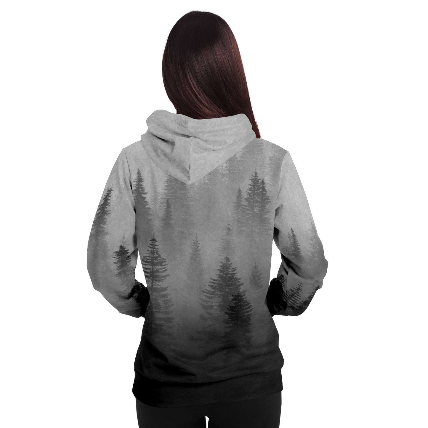 Wolf in Spruce Forest Viking Unisex Hoodie - Front
