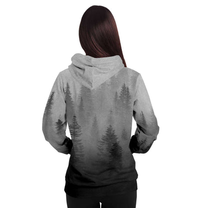 Wolf in Spruce Forest Viking Unisex Hoodie - Front