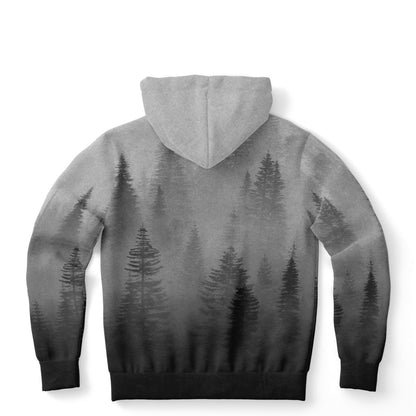 Wolf in Spruce Forest Viking Unisex Hoodie - Front