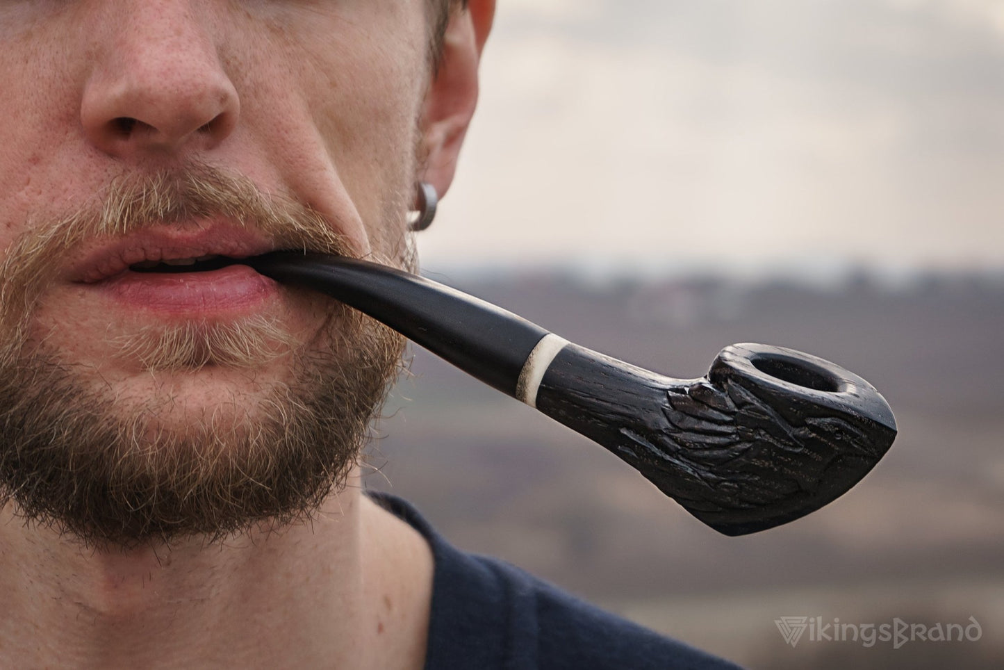 Woodcarved Rave Tobacco Smoking Pipe
