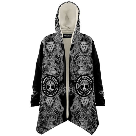 Yggdrasil and Valknut Premium Viking Cloak