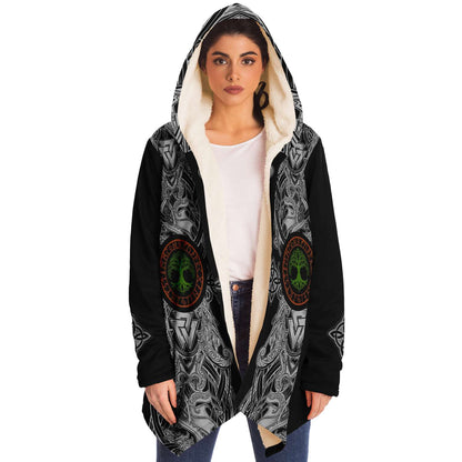 Yggdrasil and Valknut Premium Viking Cloak