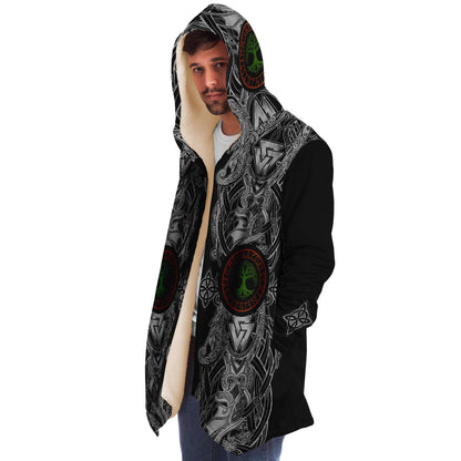 Yggdrasil and Valknut Premium Viking Cloak