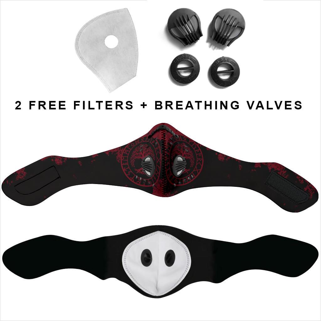 Yggdrasil Premium Face Mask Cover - Red