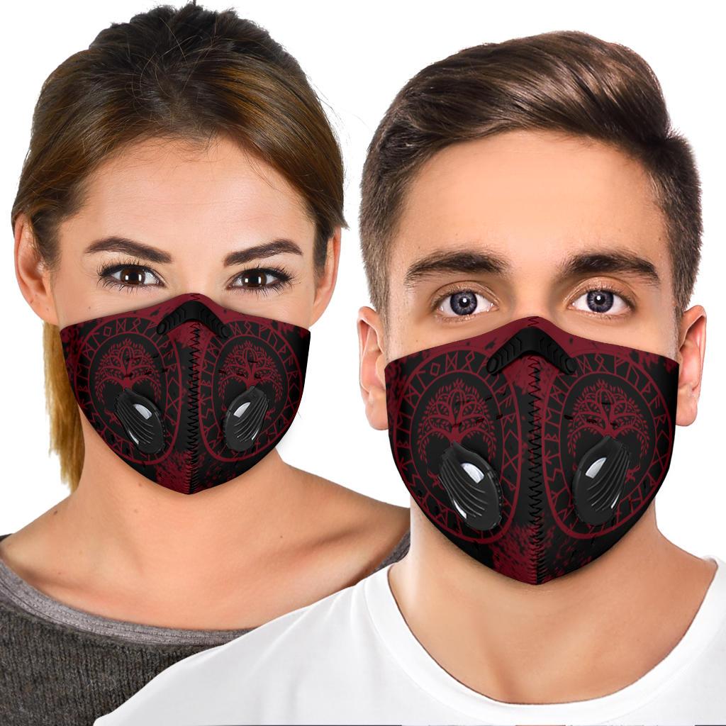 Yggdrasil Premium Face Mask Cover - Red