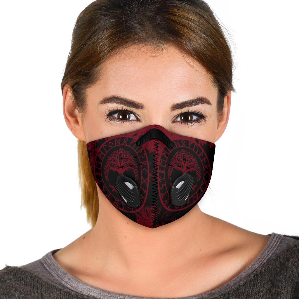Yggdrasil Premium Face Mask Cover - Red