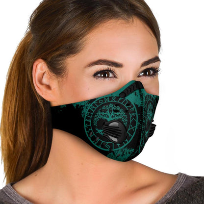 Yggdrasil Premium Face Mask Cover - Green