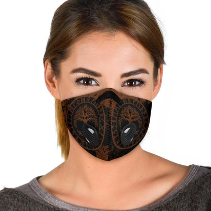 Yggdrasil Premium Face Mask Cover - Brown