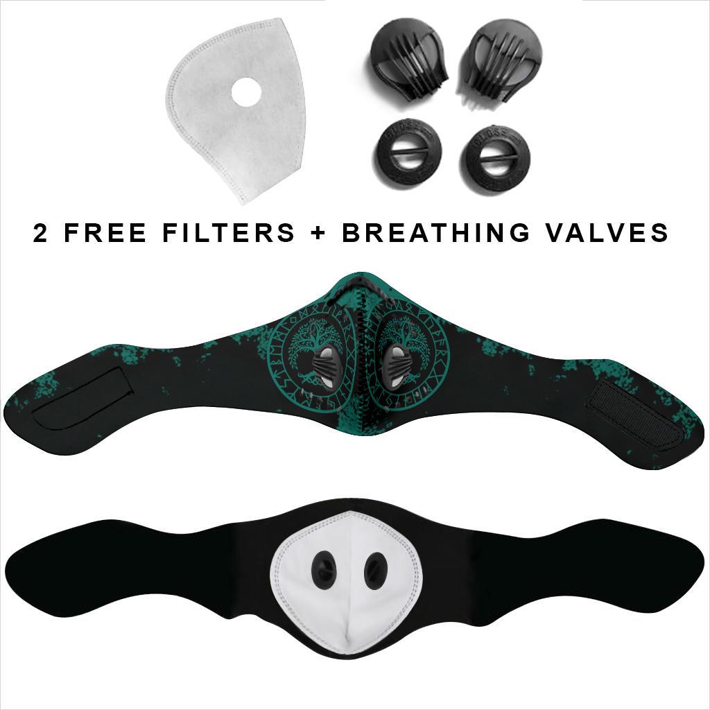 Yggdrasil Premium Face Mask Cover - Green