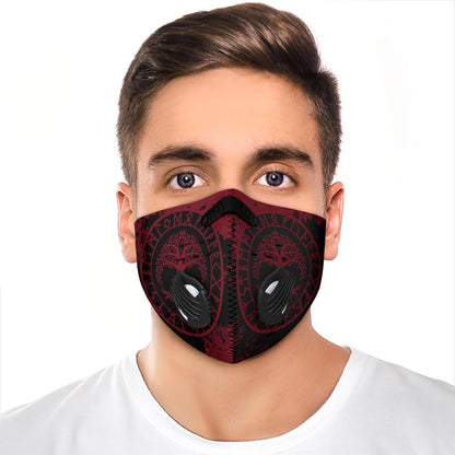 Yggdrasil Premium Face Mask Cover - Red