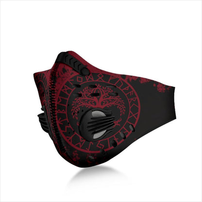 Yggdrasil Premium Face Mask Cover - Red