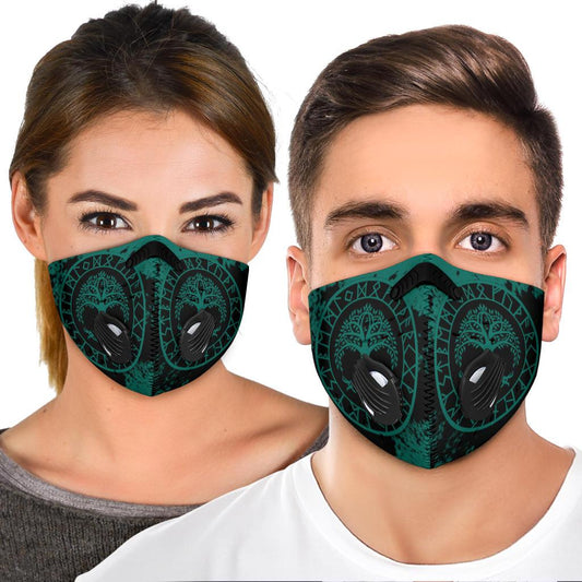 Yggdrasil Premium Face Mask Cover - Green
