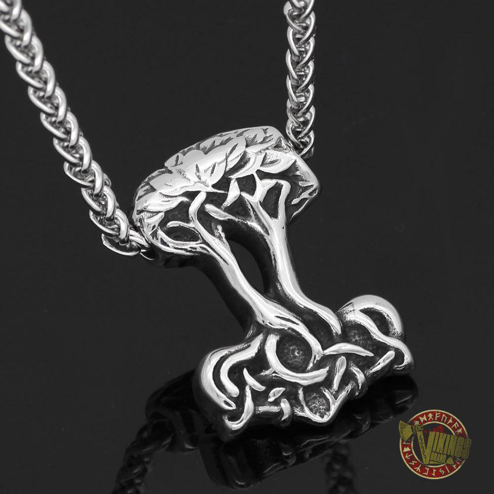 Yggdrasil Stainless Steel Viking Pendant Necklace - VikingsBrand