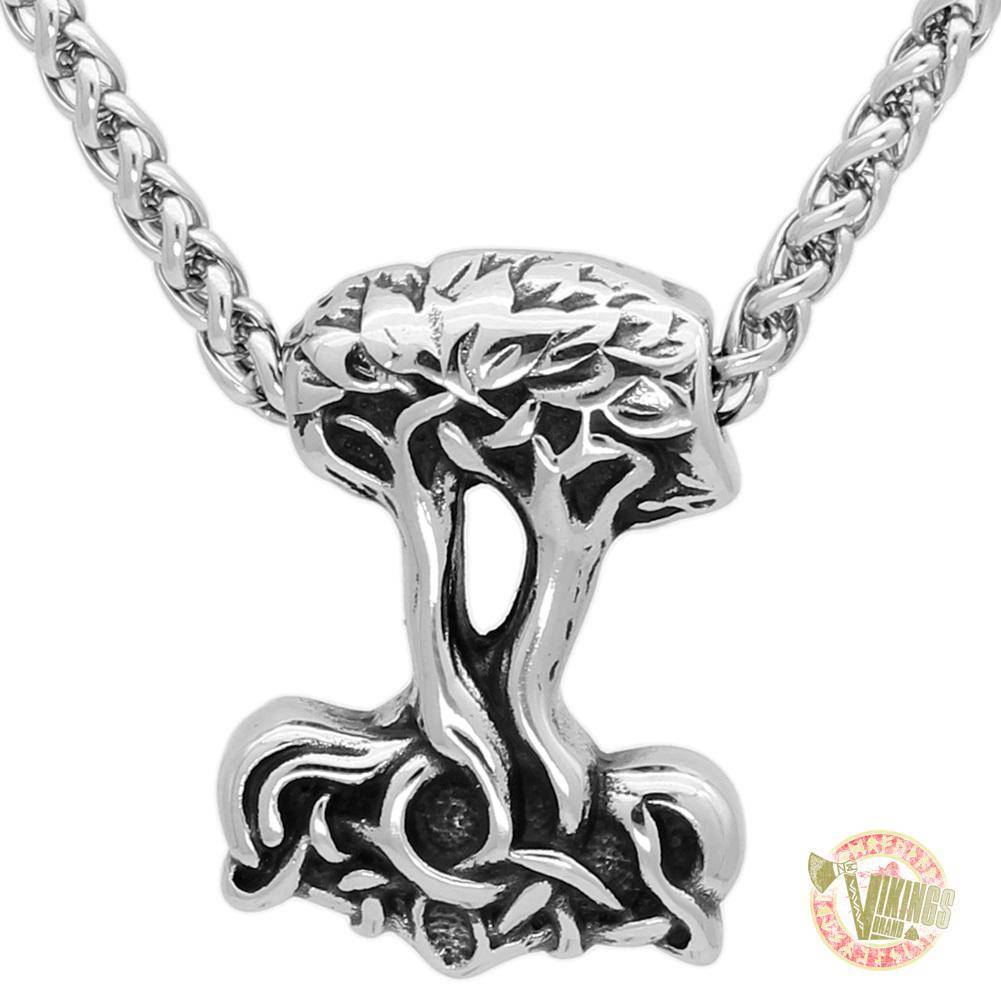 Yggdrasil Stainless Steel Viking Pendant Necklace - VikingsBrand