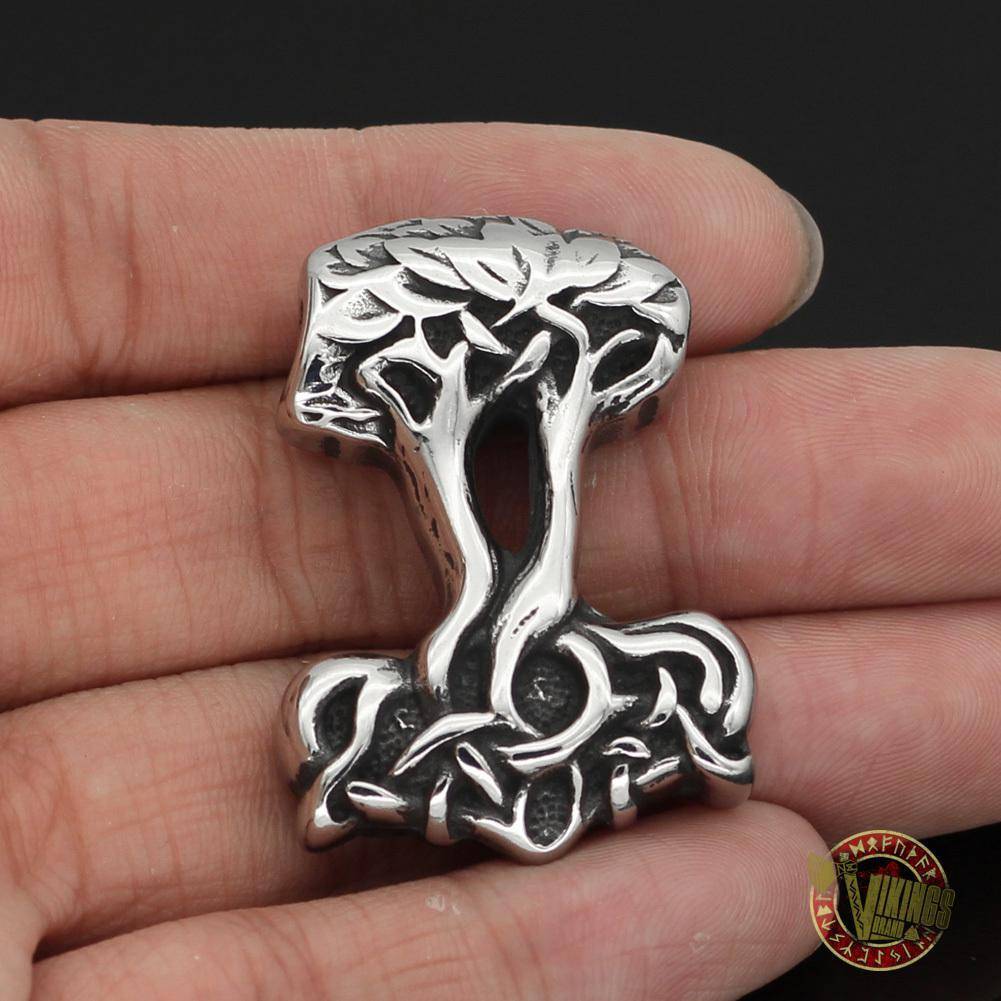 Yggdrasil Stainless Steel Viking Pendant Necklace - VikingsBrand