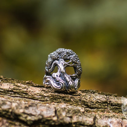 Yggdrasil World Tree 925 Sterling Silver Viking Ring - VikingsBrand